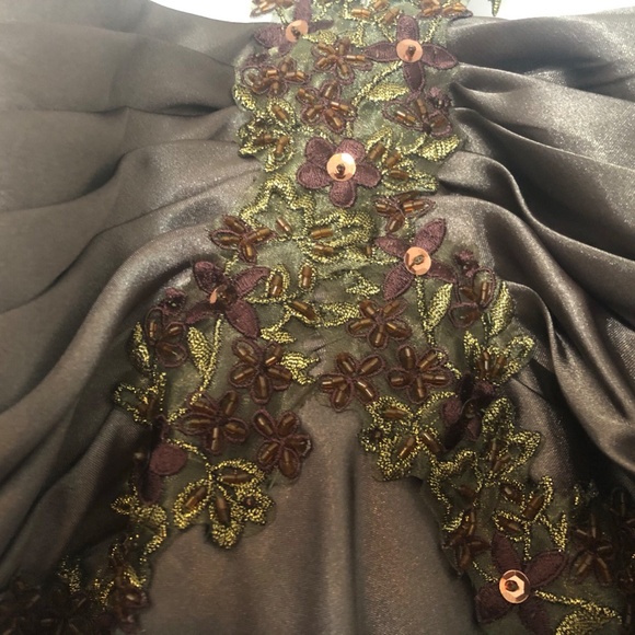 NEW Olive green formal dress! - Picture 2 of 6